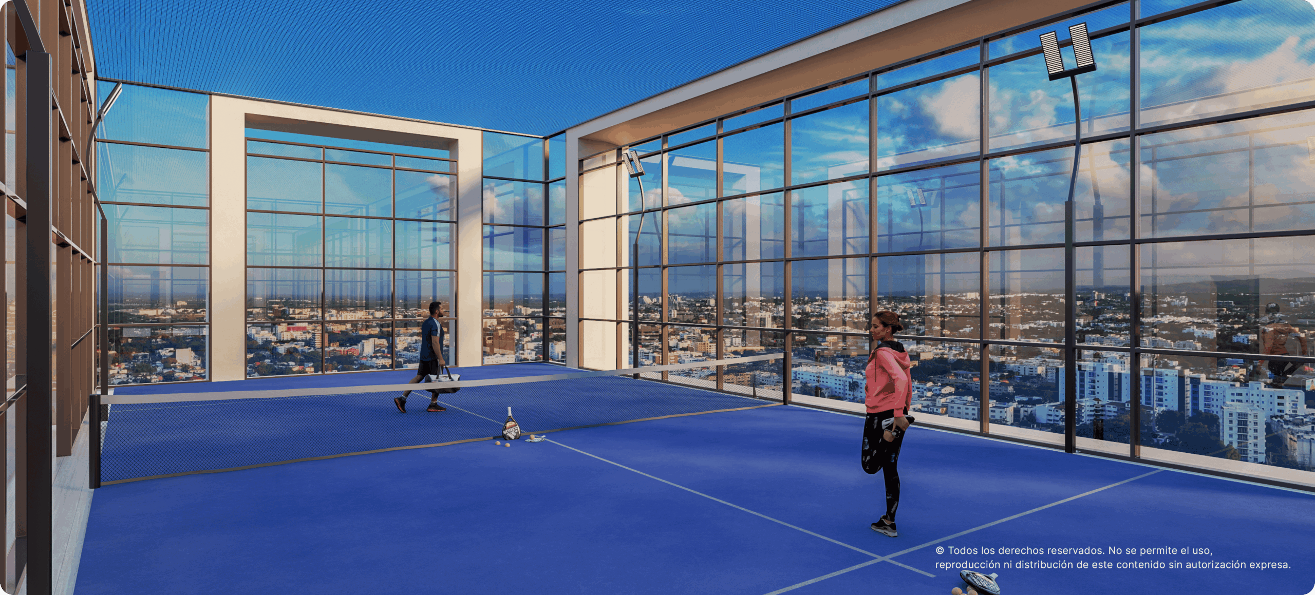 el deporte alcanza nuevas alturas. Vive la experiencia de una cancha de pádel única