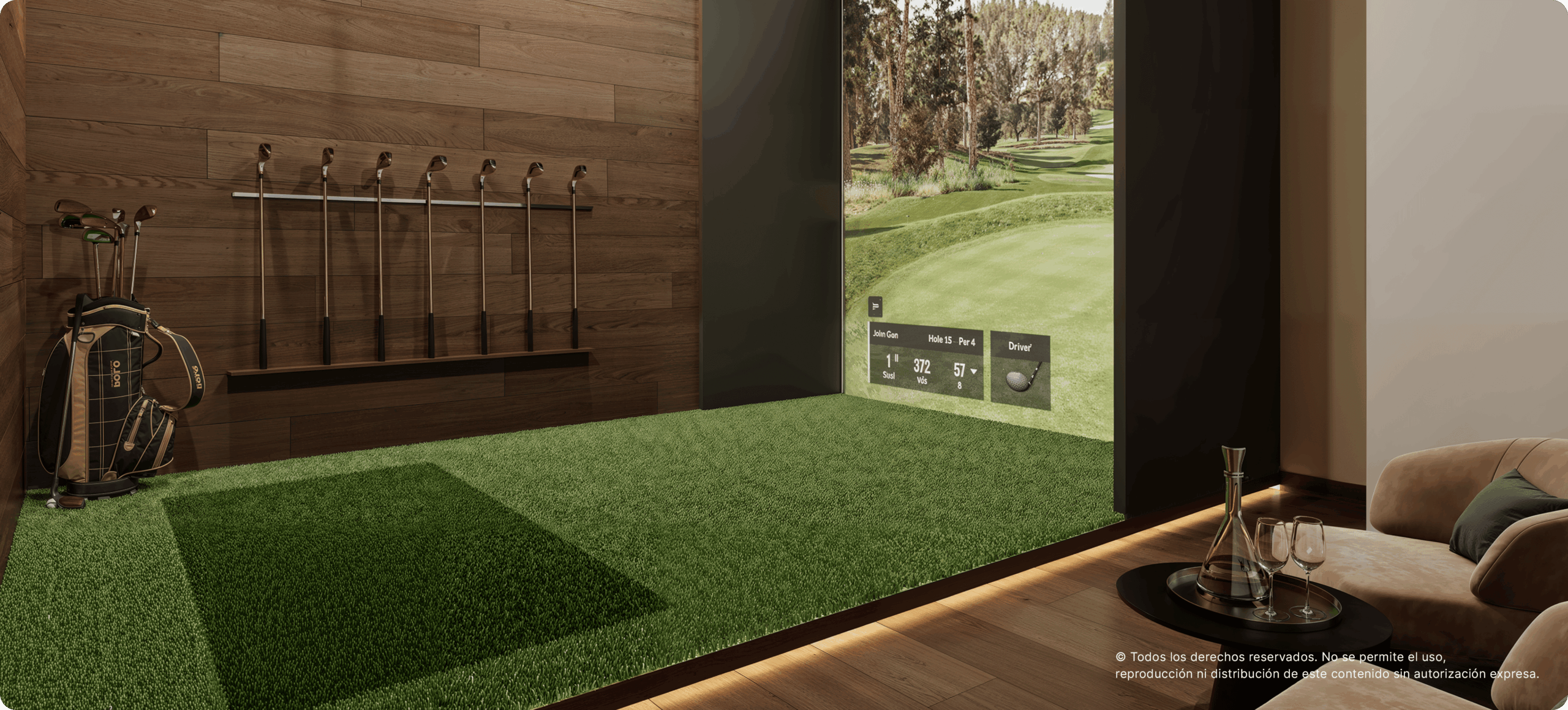 Concebido para brindarte una experiencia de golf realista e inmersiva sin importar el clima ni la hora