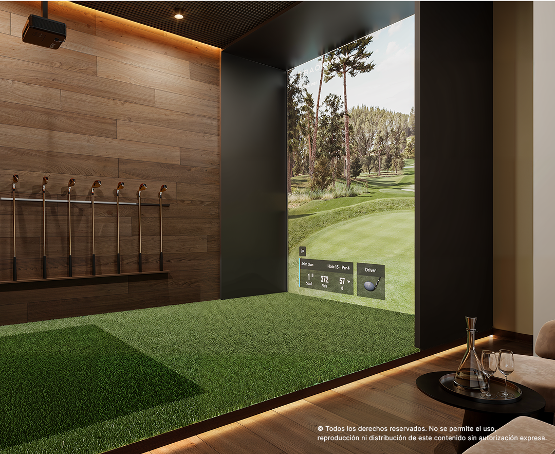Concebido para brindarte una experiencia de golf realista e inmersiva sin importar el clima ni la hora